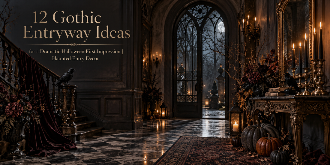 12 Gothic Entryway Ideas for a Dramatic Halloween First Impression | Haunted Entry Decor