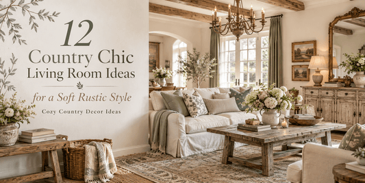 12 Country Chic Living Room Ideas for a Soft Rustic Style | Cozy Country Decor Ideas - ART OF ROYALS