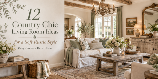 12 Country Chic Living Room Ideas for a Soft Rustic Style | Cozy Country Decor Ideas