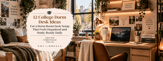 12 College Dorm Desk Ideas for a Dorm Room Desk Setup That Feels Organized and Study-Ready Daily - ART OF ROYALS