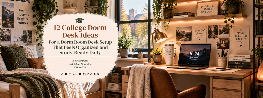 12 College Dorm Desk Ideas for a Dorm Room Desk Setup That Feels Organized and Study-Ready Daily