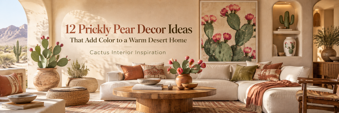 12 Prickly Pear Decor Ideas That Add Color to a Warm Desert Home | Cactus Interior Inspiration