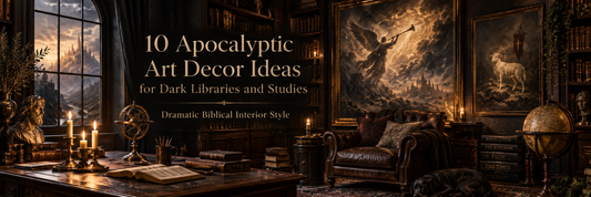 10 Apocalyptic Art Decor Ideas for Dark Libraries and Studies | Dramatic Biblical Interior Style