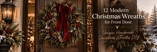 12 Modern Christmas Wreaths for Front Door | Unique Handmade Christmas Wreaths DIY - ART OF ROYALS
