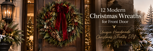 12 Modern Christmas Wreaths for Front Door | Unique Handmade Christmas Wreaths DIY