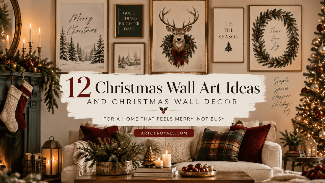 12 Christmas Wall Art Ideas And Christmas Wall Decor For A Home That Feels Merry, Not Busy - ART OF ROYALS