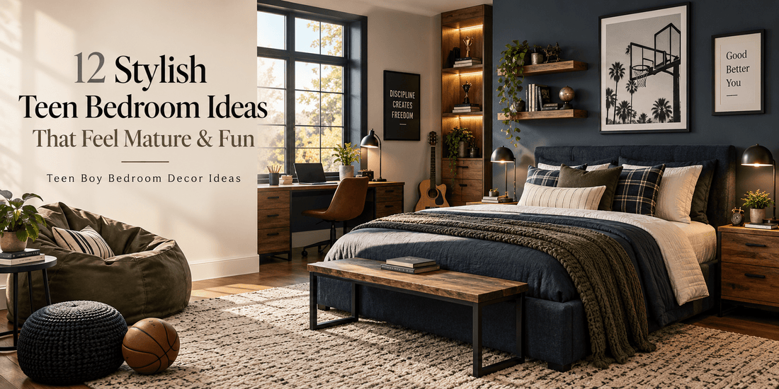 12 Stylish Teen Bedroom Ideas That Feel Mature & Fun | Teen Boy Bedroom Decor Ideas - ART OF ROYALS
