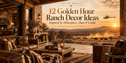 12 Golden Hour Ranch Decor Ideas Inspired by Helicopters, Dust & Cattle | Sunset Ranch Aesthetic - ART OF ROYALS