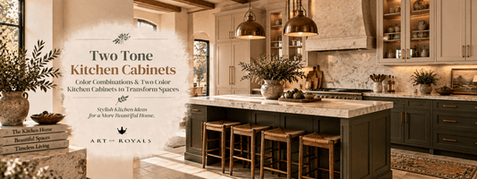Two Tone Kitchen Cabinets Color Combinations & Two Color Kitchen Cabinets to Transform Spaces - ART OF ROYALS