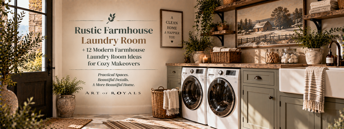 Rustic Farmhouse Laundry Room + 12 Modern Farmhouse Laundry Room Ideas for Cozy Makeovers