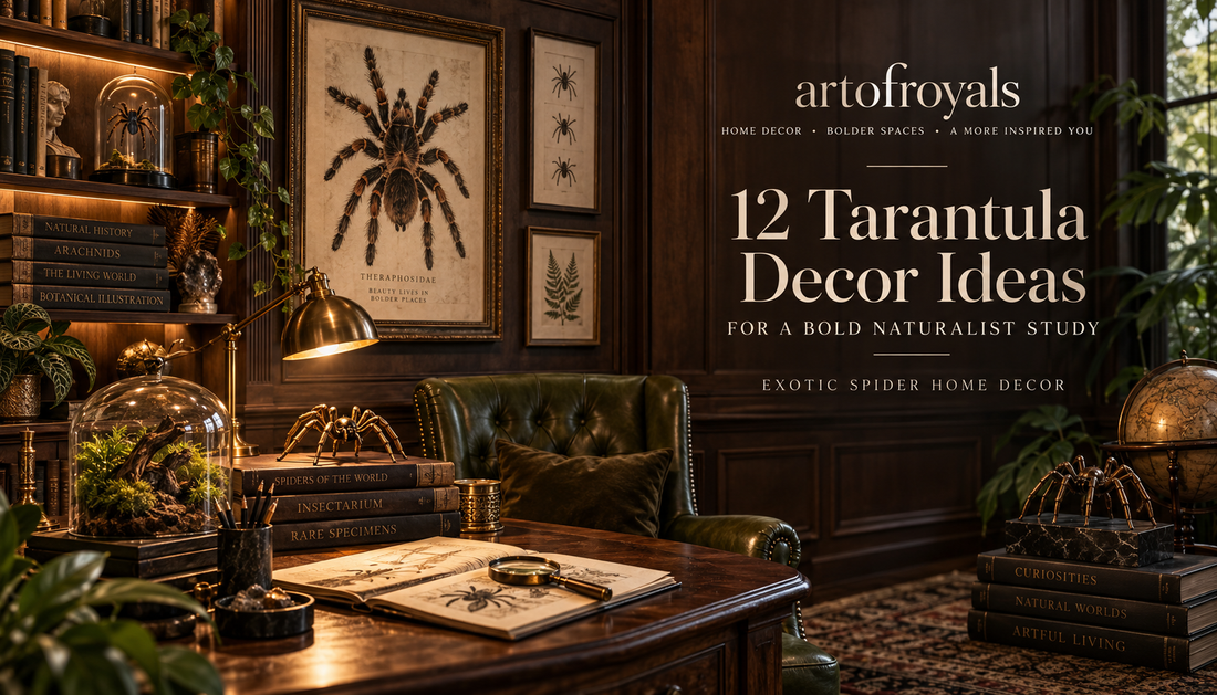 12 Tarantula Decor Ideas for a Bold Naturalist Study | Exotic Spider Home Decor