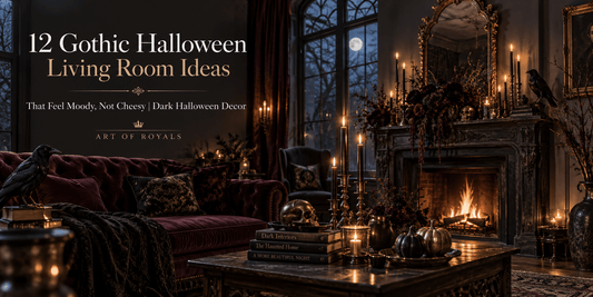 12 Gothic Halloween Living Room Ideas That Feel Moody, Not Cheesy | Dark Halloween Decor - ART OF ROYALS