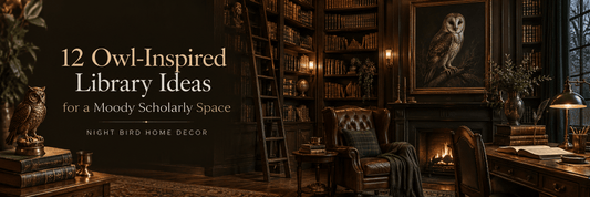 12 Owl-Inspired Library Ideas for a Moody Scholarly Space | Night Bird Home Decor - ART OF ROYALS