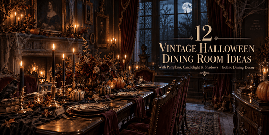 12 Vintage Halloween Dining Room Ideas With Pumpkins, Candlelight & Shadows | Gothic Dining Decor - ART OF ROYALS