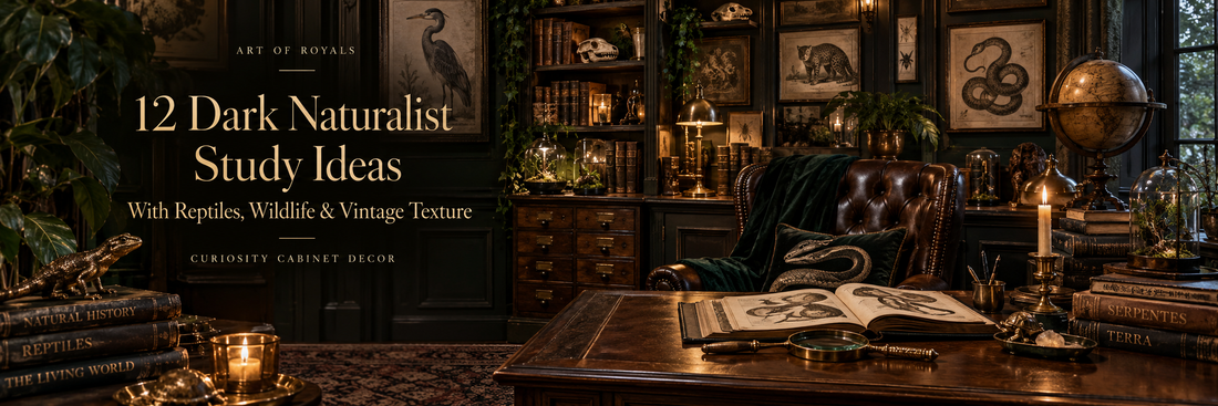 12 Dark Naturalist Study Ideas With Reptiles, Wildlife & Vintage Texture | Curiosity Cabinet Decor