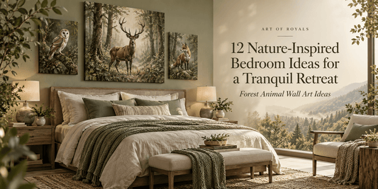 12 Nature-Inspired Bedroom Ideas for a Tranquil Retreat | Forest Animal Wall Art Ideas - ART OF ROYALS