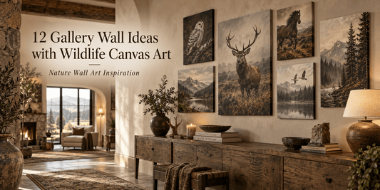 12 Gallery Wall Ideas with Wildlife Canvas Art | Nature Wall Art Inspiration - ART OF ROYALS