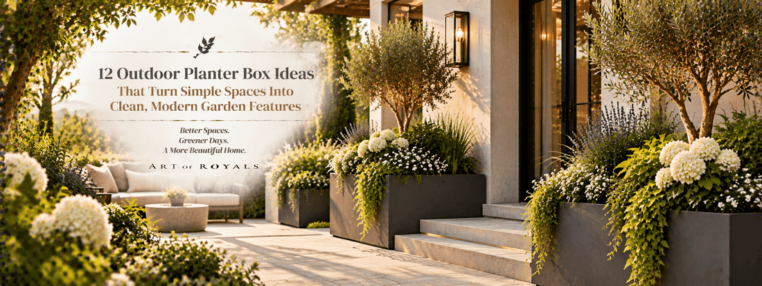 12 Outdoor Planter Box Ideas That Turn Simple Spaces Into Clean, Modern Garden Features - ART OF ROYALS