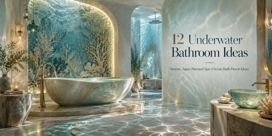 12 Underwater Bathroom Ideas for a Serene, Aqua-Themed Spa | Ocean Bath Decor Ideas