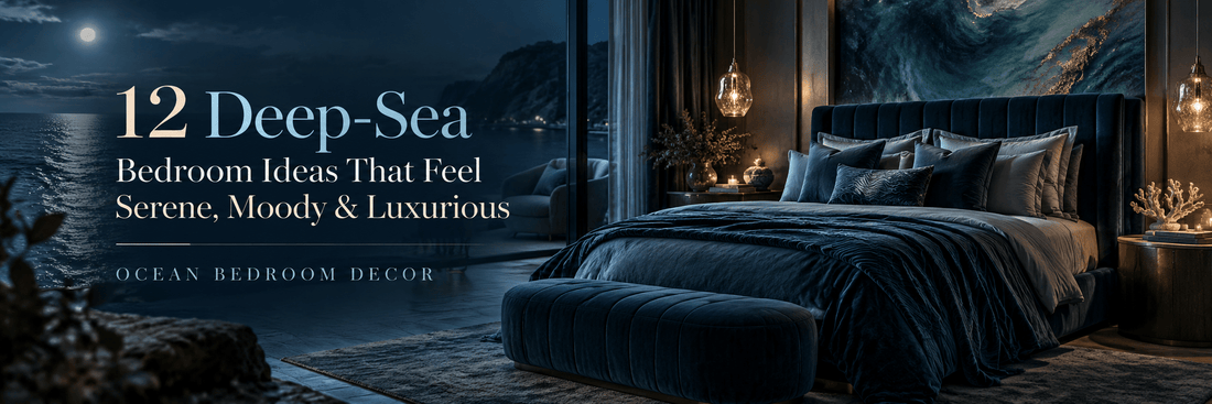 12 Deep-Sea Bedroom Ideas That Feel Serene, Moody & Luxurious | Ocean Bedroom Decor - ART OF ROYALS
