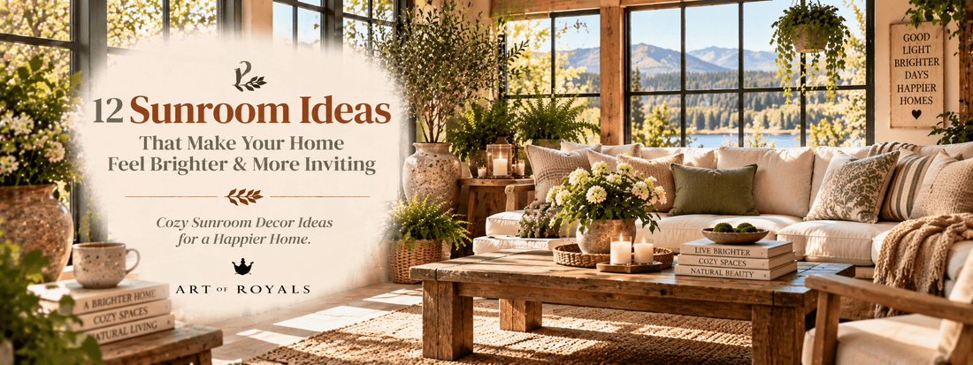 12 Sunroom Ideas That Make Your Home Feel Brighter & More Inviting | Cozy Sunroom Decor Ideas - ART OF ROYALS