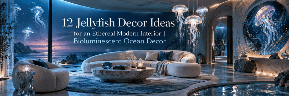 12 Jellyfish Decor Ideas for an Ethereal Modern Interior | Bioluminescent Ocean Decor - ART OF ROYALS
