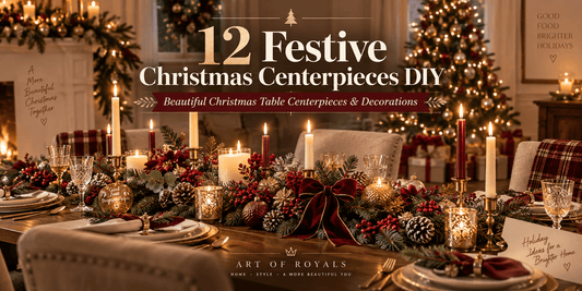 12 Festive Christmas Centerpieces DIY | Beautiful Christmas Table Centerpieces & Decorations - ART OF ROYALS