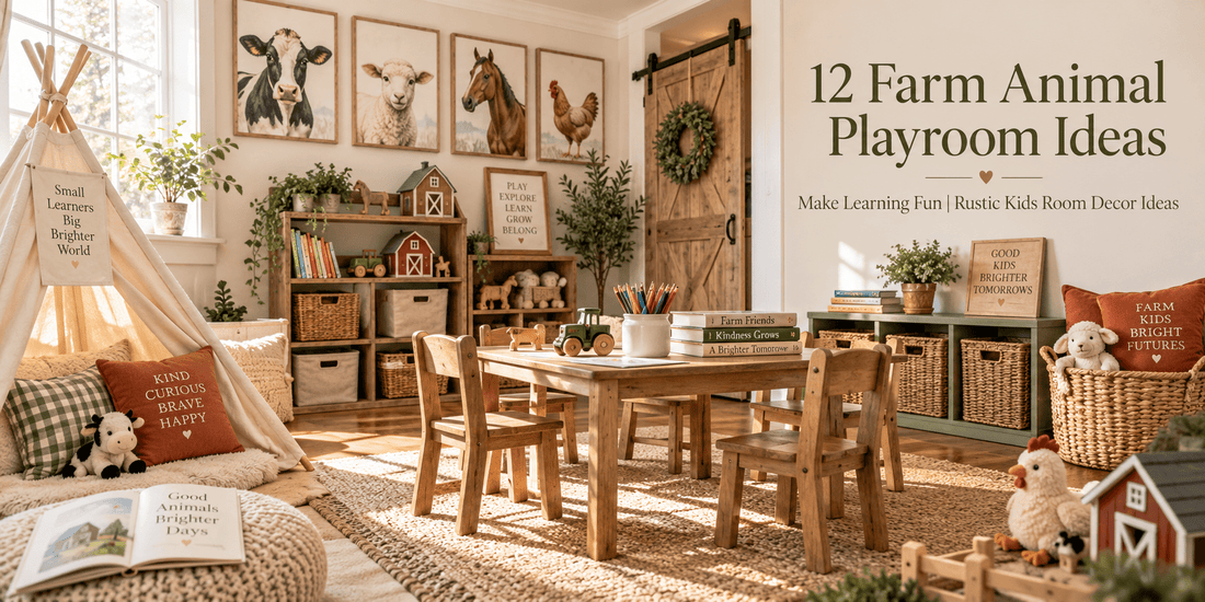 12 Farm Animal Playroom Ideas to Make Learning Fun | Rustic Kids Room Decor Ideas - ART OF ROYALS