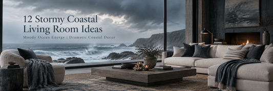 12 Stormy Coastal Living Room Ideas With Moody Ocean Energy | Dramatic Coastal Decor