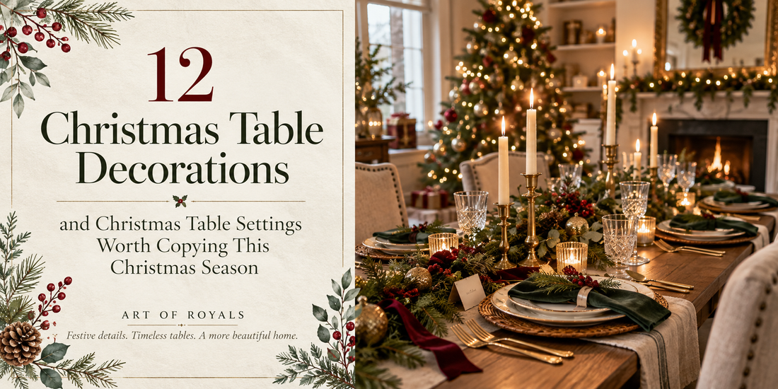 12 Christmas Table Decorations and Christmas Table Settings Worth Copying This Christmas Season