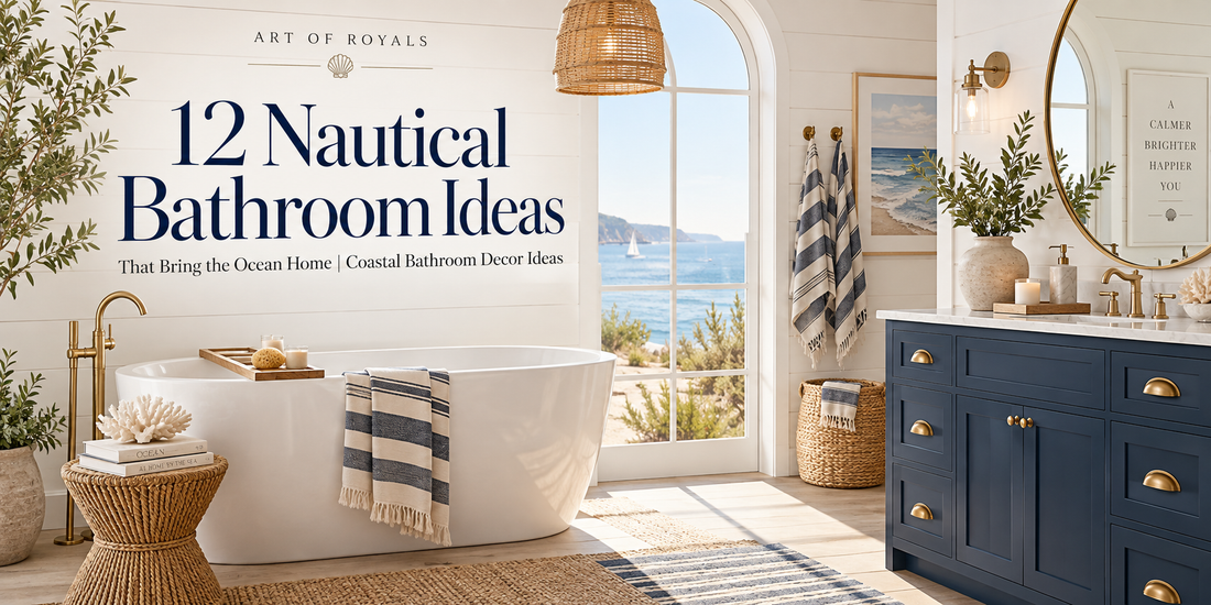 12 Nautical Bathroom Ideas That Bring the Ocean Home | Coastal Bathroom Decor Ideas