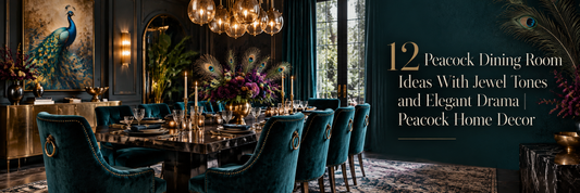 12 Peacock Dining Room Ideas With Jewel Tones and Elegant Drama | Peacock Home Decor