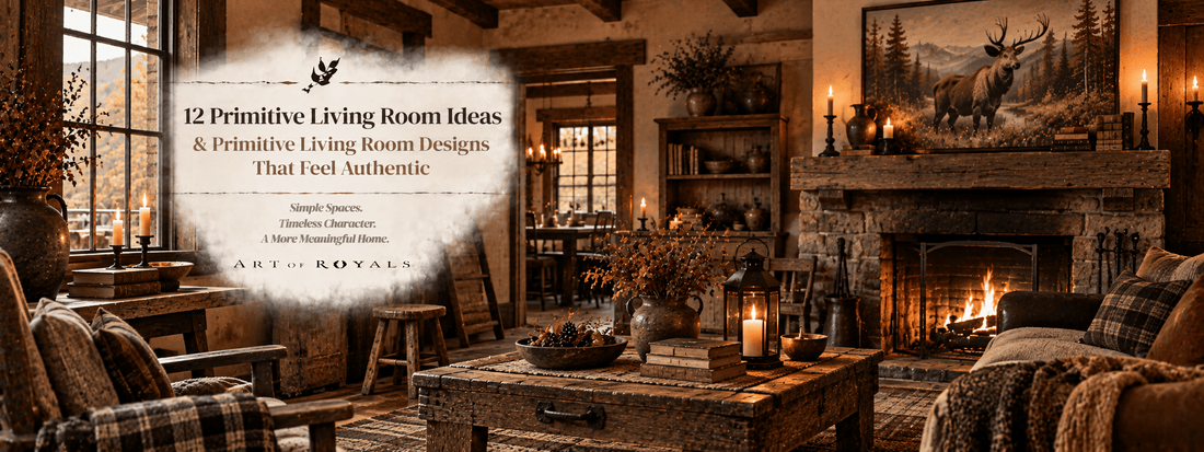 12 Primitive Living Room Ideas & Primitive Living Room Designs That Feel Authentic - ART OF ROYALS
