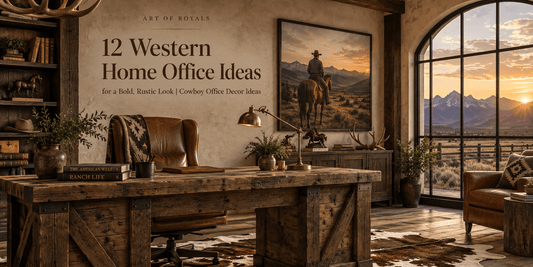 12 Western Home Office Ideas for a Bold, Rustic Look | Cowboy Office Decor Ideas - ART OF ROYALS