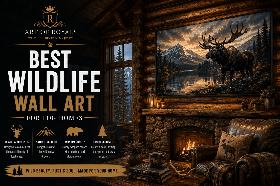 Best Wildlife Wall Art for Log Homes | ArtOfRoyals - ART OF ROYALS