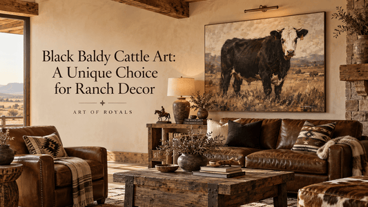 Black Baldy Cattle Art: A Unique Choice for Ranch Decor - ART OF ROYALS