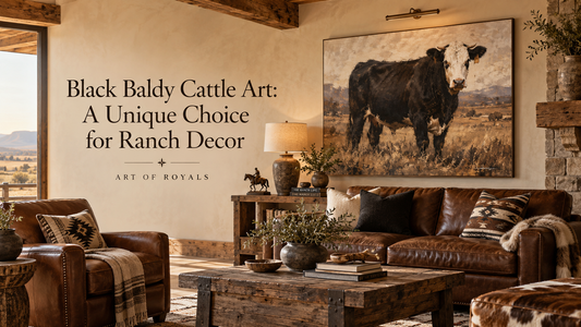 Black Baldy Cattle Art: A Unique Choice for Ranch Decor