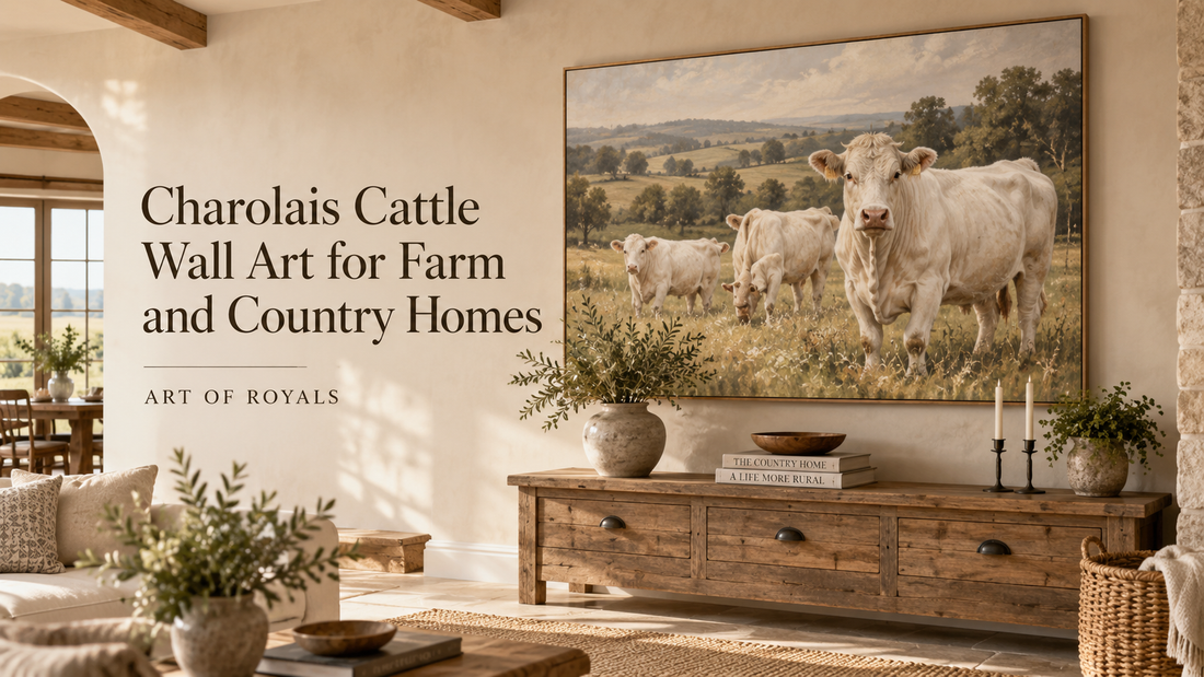 Charolais Cattle Wall Art for Farm & Country Homes