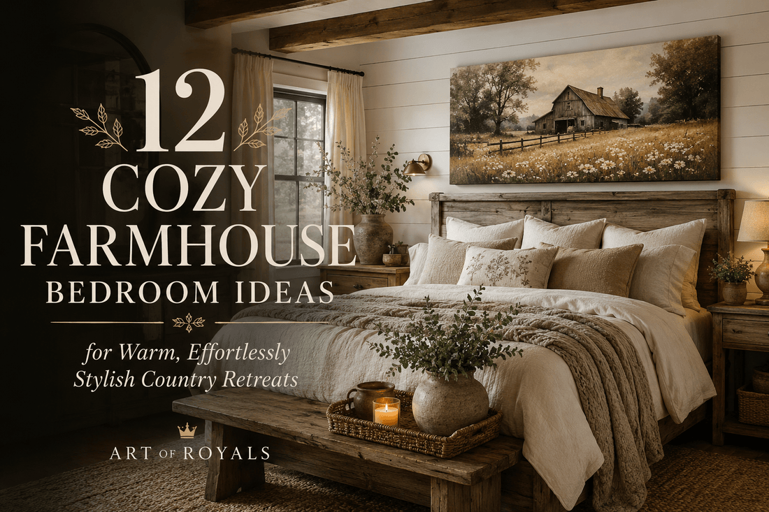 12 Cozy Farmhouse Bedroom Ideas for Warm, Effortlessly Stylish Country Retreats - ART OF ROYALS