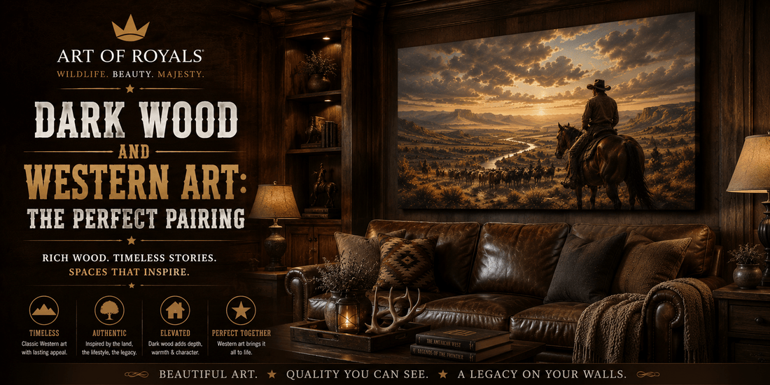 Dark Wood and Western Art: The Perfect Pairing - ART OF ROYALS