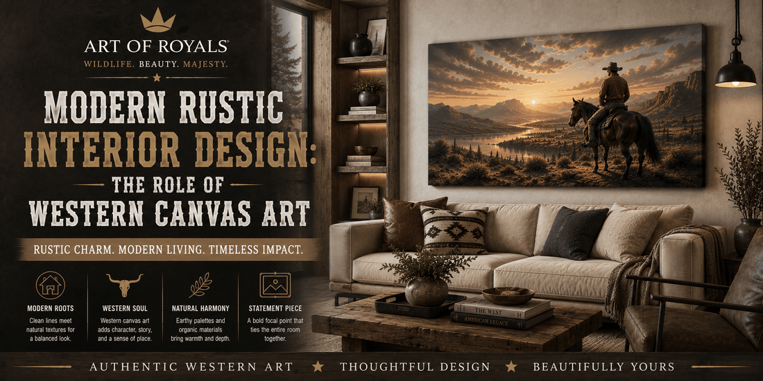Modern Rustic Interior Design: The Role of Western Canvas Art - ART OF ROYALS
