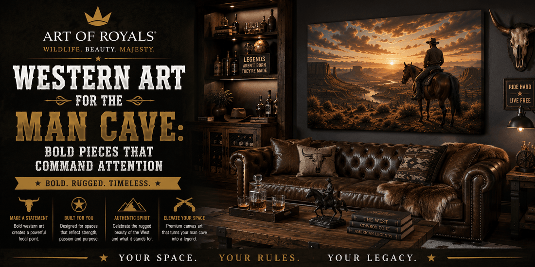 Western Art for the Man Cave: Bold Pieces That Command Attention - ART OF ROYALS