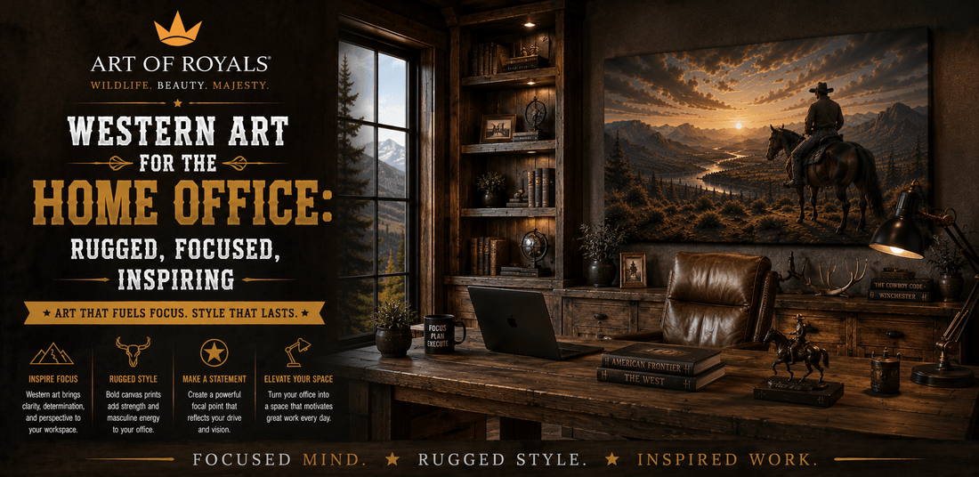Western Art for the Home Office: Rugged, Focused, Inspiring - ART OF ROYALS