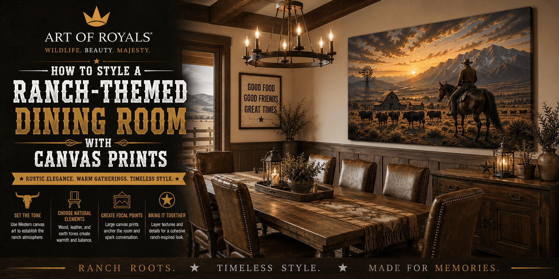 How to Style a Ranch-Themed Dining Room with Canvas Prints - ART OF ROYALS