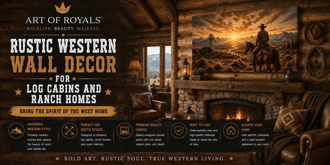Rustic Western Wall Decor for Log Cabins and Ranch Homes - ART OF ROYALS