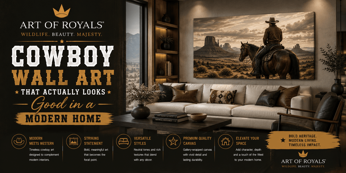 Cowboy Wall Art That Actually Looks Good in a Modern Home - ART OF ROYALS
