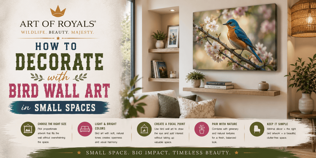 How to Decorate with Bird Wall Art in Small Spaces - ART OF ROYALS