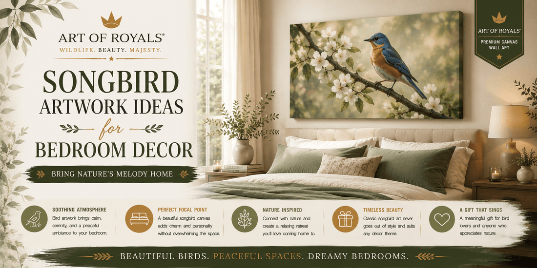 Songbird Artwork Ideas for Bedroom Decor - ART OF ROYALS