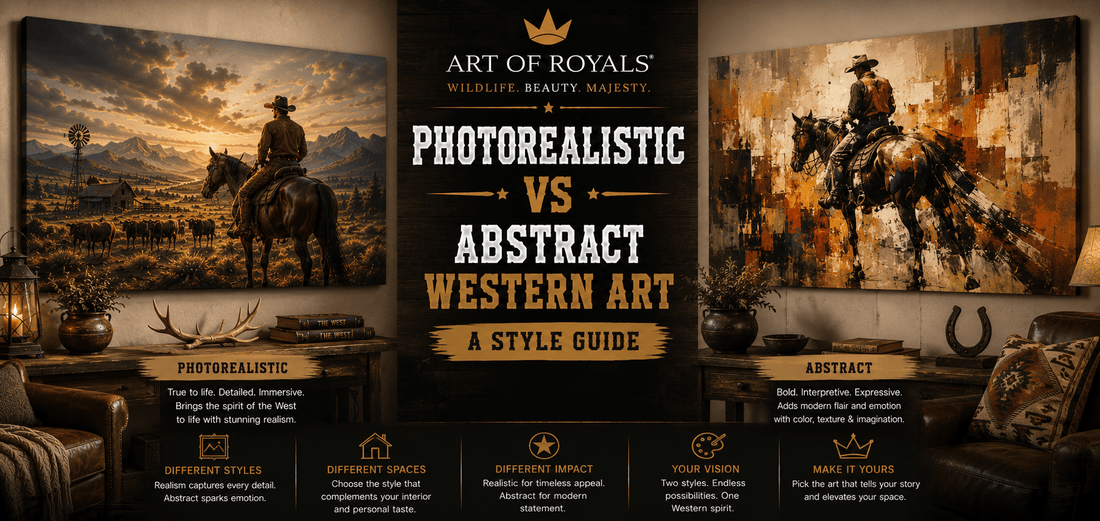 Photorealistic vs Abstract Western Art: A Style Guide - ART OF ROYALS