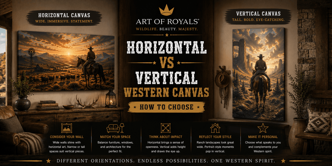 Horizontal vs Vertical Western Canvas: How to Choose - ART OF ROYALS